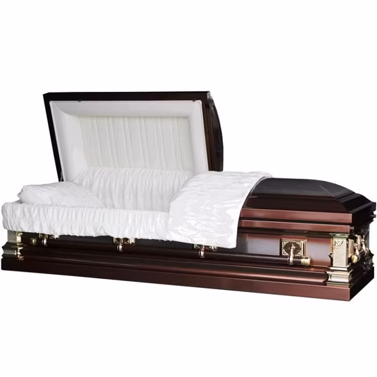 葬儀に使用されるベルベットの裏地 18/20 Ga 鋼金属棺